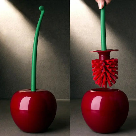 Cherry Charm Toilet Brush Set